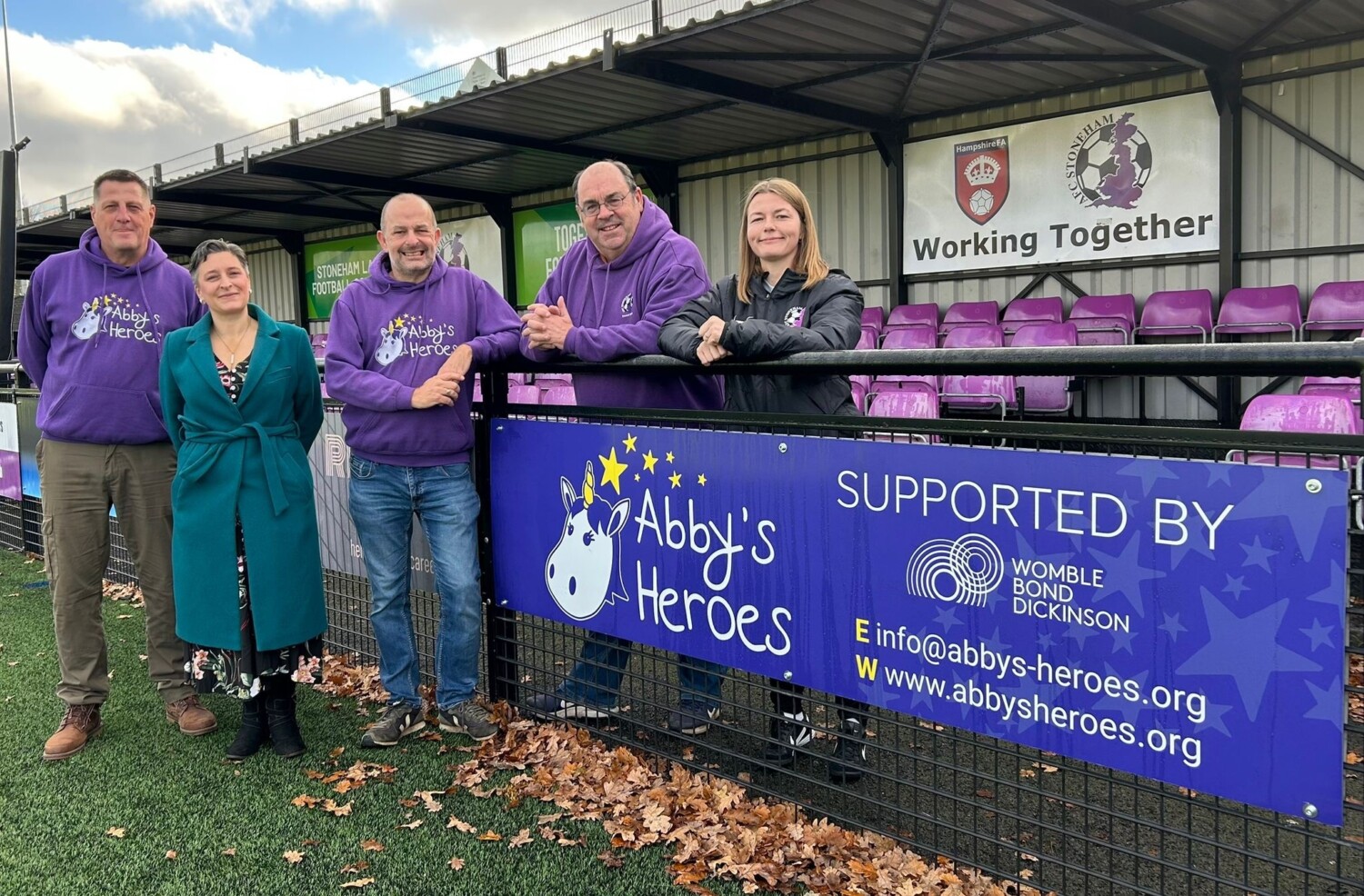 Featured image for AFC Stoneham announce partnership with Abby’s Heroes thanks to support from Womble Bond Dickinson